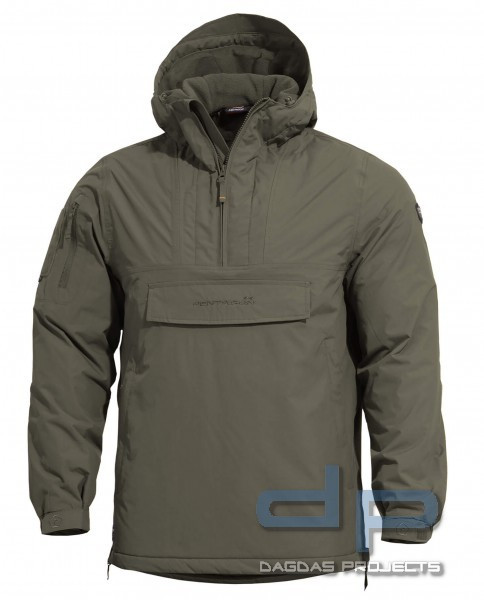 PENTAGON JACKE U.T.A. 2.0 URBAN TACTICAL ANORAK IN STEINGRAUOLIV, GRÖßE: XL