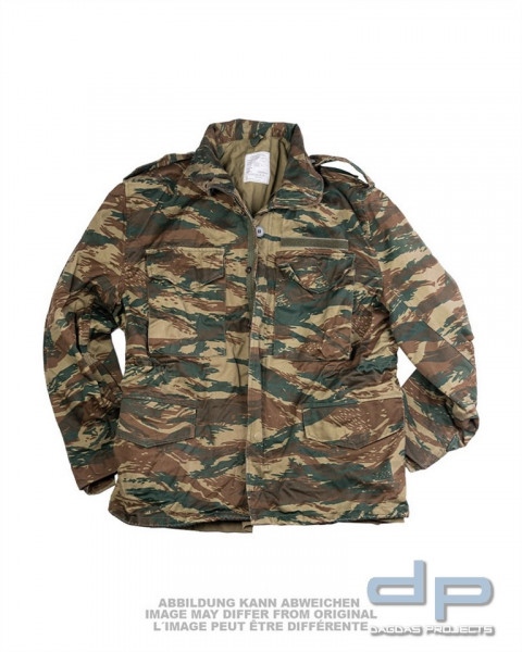 GRIECH.FELDJACKE M65 M.FU.US TYP LIZARD CAMO GEBRAUCHT VPE 5