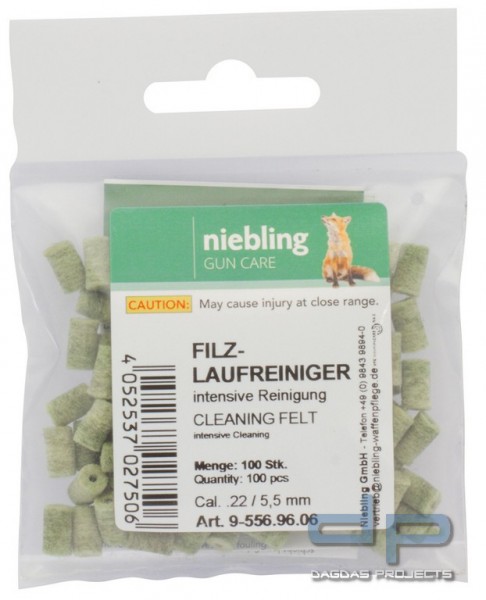 Niebling Filz Laufreiniger Intensiv (5,56mm) 100 Stück