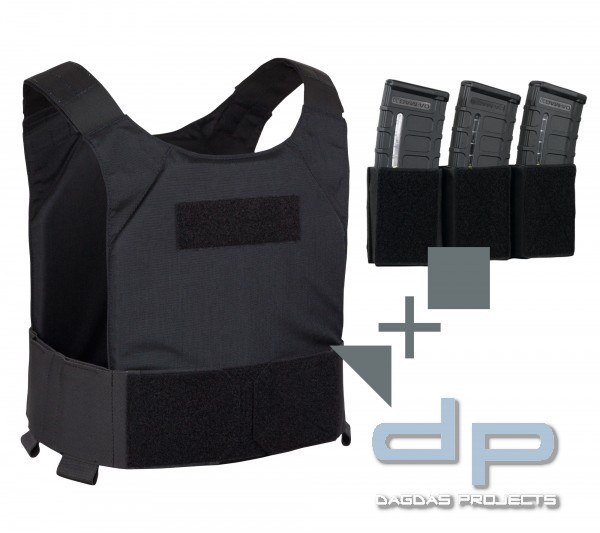 Warrior Covert Plate Carrier + Triple Velcro Mag Pouch 5.56mm SET in verschiedenen Farben