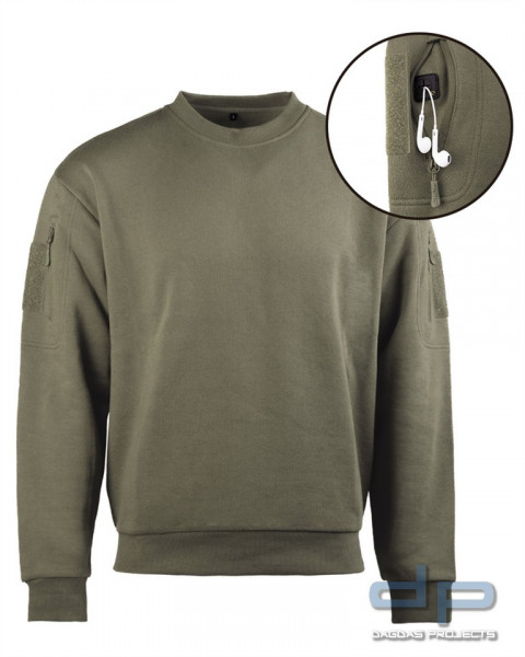 TACTICAL SWEATSHIRT RUNDHALS RANGER GREEN