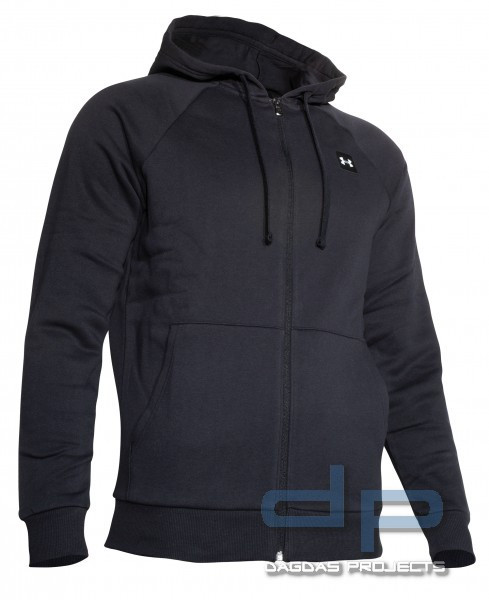 Under Armour Rival Fleece Full Zip Hoodie in schwarz